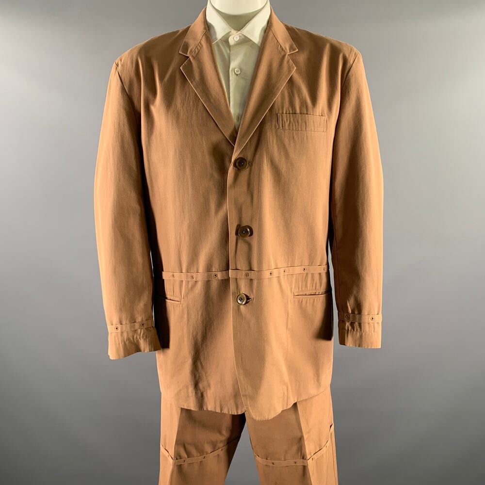 YOHJI YAMAMOTO Chest Size 50 Tan Cotton 40 33 Suit